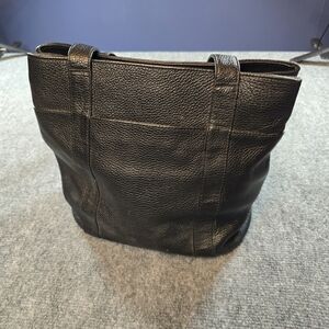 Orvis Leather Tote Black Shoulder Bag Classic Everyday